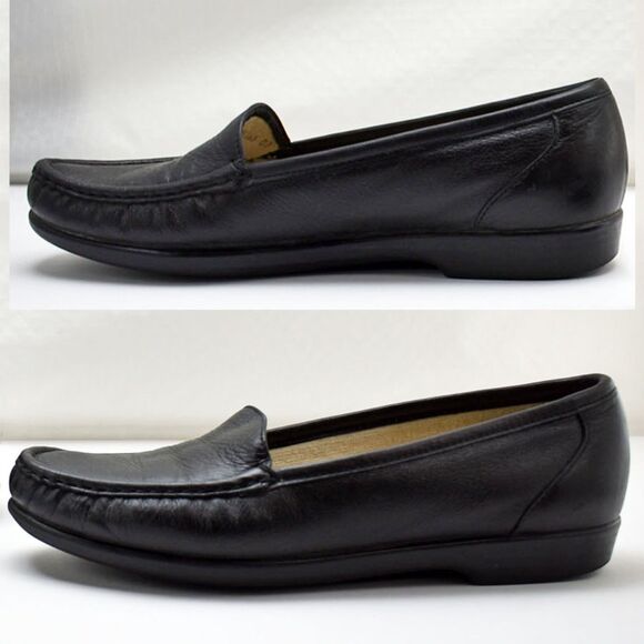 SAS Tripad Comfort Black Leather Moccasin Toe Slip On Loafers-Women's 8.5 N - Picture 2 of 7